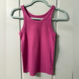 GAP Vibrant Pink Ribbed Tank Top